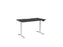 Knight's Haven 1200mm x 700mm Electric Height Adjustable Single Sided Desk, White Powdercoat Frame, With Scallop Top, Choice of Worktop Colours Black KG_HVE3SSD127SWBL