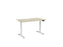 Knight's Haven 1200mm x 700mm Electric Height Adjustable Single Sided Desk, White Powdercoat Frame, With Scallop Top, Choice of Worktop Colours Nordic Maple KG_HVE3SSD127SWNM