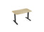 Knight's Haven 1200mm x 700mm Fixed Height Single Sided Desk, Black Frame, Radius Corners Top, Choice of Worktop Colours