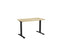 Knight's Haven 1200mm x 700mm Fixed Height Single Sided Desk, Black Frame, Radius Corners Top, Choice of Worktop Colours Atlantic Oak KG_HVFSSD127RBAO