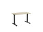 Knight's Haven 1200mm x 700mm Fixed Height Single Sided Desk, Black Frame, Radius Corners Top, Choice of Worktop Colours Nordic Maple KG_HVFSSD127RBNM