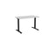 Knight's Haven 1200mm x 700mm Fixed Height Single Sided Desk, Black Frame, Radius Corners Top, Choice of Worktop Colours White KG_HVFSSD127RBW