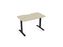 Knight's Haven 1200mm x 700mm Fixed Height Single Sided Desk, Black Frame, Scallop & Radius Corners Top, Choice of Worktop Colours