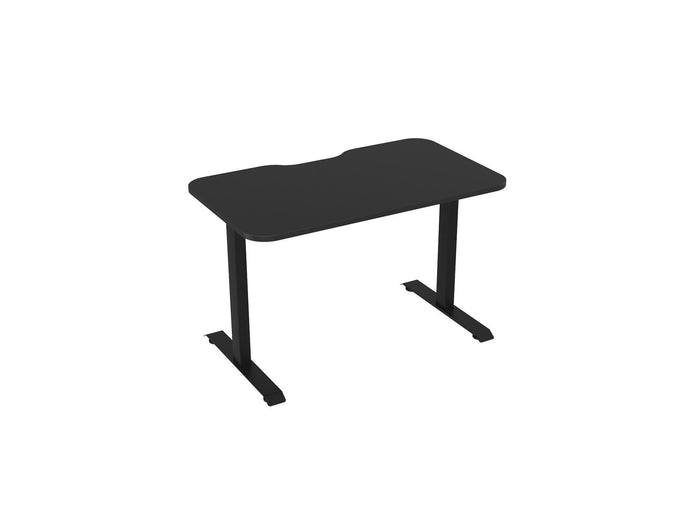 Knight's Haven 1200mm x 700mm Fixed Height Single Sided Desk, Black Frame, Scallop & Radius Corners Top, Choice of Worktop Colours