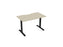 Knight's Haven 1200mm x 700mm Fixed Height Single Sided Desk, Black Frame, Scallop Top, Choice of Worktop Colours