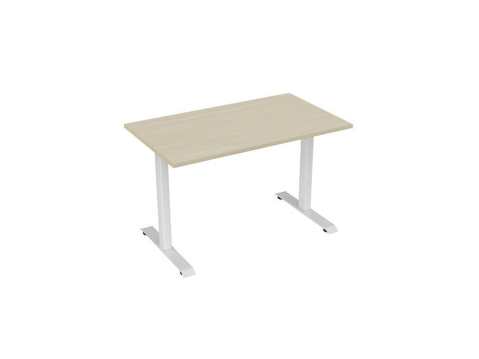 Knight's Haven 1200mm x 700mm Fixed Height Single Sided Desk, White Frame, Choice of Worktop Colours