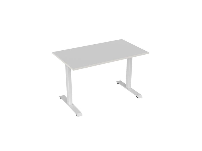 Knight's Haven 1200mm x 700mm Fixed Height Single Sided Desk, White Frame, Choice of Worktop Colours