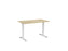 Knight's Haven 1200mm x 700mm Fixed Height Single Sided Desk, White Frame, Choice of Worktop Colours Atlantic Oak KG_HVFSSD127WAO