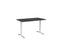 Knight's Haven 1200mm x 700mm Fixed Height Single Sided Desk, White Frame, Choice of Worktop Colours Black KG_HVFSSD127WBL