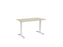 Knight's Haven 1200mm x 700mm Fixed Height Single Sided Desk, White Frame, Choice of Worktop Colours Nordic Maple KG_HVFSSD127WNM
