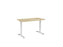 Knight's Haven 1200mm x 700mm Fixed Height Single Sided Desk, White Frame, Radius Corners Top, Choice of Worktop Colours