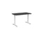 Knight's Haven 1200mm x 700mm Fixed Height Single Sided Desk, White Frame, Radius Corners Top, Choice of Worktop Colours Black KG_HVFSSD127RWBL