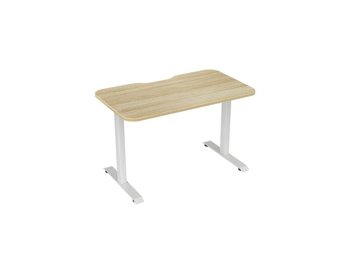 Knight's Haven 1200mm x 700mm Fixed Height Single Sided Desk, White Frame, Scallop & Radius Corners Top, Choice of Worktop Colours