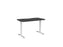Knight's Haven 1200mm x 700mm Fixed Height Single Sided Desk, White Frame, Scallop & Radius Corners Top, Choice of Worktop Colours Black KG_HVFSSD127SRWBL