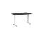 Knight's Haven 1200mm x 700mm Fixed Height Single Sided Desk, White Frame, Scallop Top, Choice of Worktop Colours Black KG_HVFSSD127SWBL