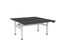 Knight's Haven 1500mm x 800mm Electric Height Adjustable Double Sided Desk, White Powdercoat Frame, Choice of Worktop Colours Black KG_HVE3DSD158WBL