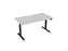 Knight's Haven 1500mm x 800mm Electric Height Adjustable Single Sided Desk, Black Powdercoat Frame, With Scallop Top, Choice of Worktop Colours