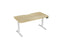 Knight's Haven 1500mm x 800mm Electric Height Adjustable Single Sided Desk, White Powdercoat Frame, With Scallop & Radius Corners Top, Choice of Worktop Colours