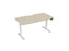 Knight's Haven 1500mm x 800mm Electric Height Adjustable Single Sided Desk, White Powdercoat Frame, With Scallop & Radius Corners Top, Choice of Worktop Colours