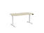 Knight's Haven 1500mm x 800mm Electric Height Adjustable Single Sided Desk, White Powdercoat Frame, With Scallop & Radius Corners Top, Choice of Worktop Colours Nordic Maple KG_HVE3SSD158SRWNM
