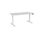 Knight's Haven 1500mm x 800mm Electric Height Adjustable Single Sided Desk, White Powdercoat Frame, With Scallop & Radius Corners Top, Choice of Worktop Colours White KG_HVE3SSD158SRWW