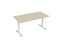 Knight's Haven 1500mm x 800mm Fixed Height Single Sided Desk, White Frame, Choice of Worktop Colours