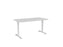 Knight's Haven 1500mm x 800mm Fixed Height Single Sided Desk, White Frame, Radius Corners Top, Choice of Worktop Colours White KG_HVFSSD158RWW