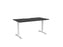 Knight's Haven 1500mm x 800mm Fixed Height Single Sided Desk, White Frame, Scallop Top, Choice of Worktop Colours