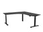 Knight's Haven 1800mm x 700mm 90° Electric Height Adjustable Workstation, Black Powdercoat Frame,  60mm Cable Port, Choice of Worktop Colours