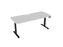 Knight's Haven 1800mm x 800mm Electric Height Adjustable Single Sided Desk, Black Powdercoat Frame, With Scallop & Radius Corners Top, Choice of Worktop Colours