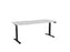 Knight's Haven 1800mm x 800mm Electric Height Adjustable Single Sided Desk, Black Powdercoat Frame, With Scallop & Radius Corners Top, Choice of Worktop Colours White KG_HVE3SSD188SRBW