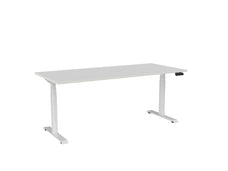 Knight's Haven 1800mm x 800mm Electric Height Adjustable Single Sided Desk, White Powdercoat Frame, Choice of Worktop Colours White KG_HVE3SSD188WW
