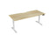 Knight's Haven 1800mm x 800mm Electric Height Adjustable Single Sided Desk, White Powdercoat Frame, With Scallop Top, Choice of Worktop Colours