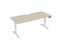 Knight's Haven 1800mm x 800mm Electric Height Adjustable Single Sided Desk, White Powdercoat Frame, With Scallop Top, Choice of Worktop Colours