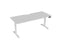 Knight's Haven 1800mm x 800mm Electric Height Adjustable Single Sided Desk, White Powdercoat Frame, With Scallop Top, Choice of Worktop Colours