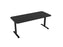 Knight's Haven 1800mm x 800mm Fixed Height Single Sided Desk, Black Frame, Radius Corners Top, Choice of Worktop Colours