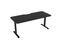 Knight's Haven 1800mm x 800mm Fixed Height Single Sided Desk, Black Frame, Scallop & Radius Corners Top, Choice of Worktop Colours