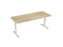 Knight's Haven 1800mm x 800mm Fixed Height Single Sided Desk, White Frame, Radius Corners Top, Choice of Worktop Colours