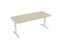 Knight's Haven 1800mm x 800mm Fixed Height Single Sided Desk, White Frame, Radius Corners Top, Choice of Worktop Colours