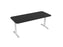 Knight's Haven 1800mm x 800mm Fixed Height Single Sided Desk, White Frame, Radius Corners Top, Choice of Worktop Colours