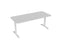 Knight's Haven 1800mm x 800mm Fixed Height Single Sided Desk, White Frame, Radius Corners Top, Choice of Worktop Colours