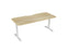 Knight's Haven 1800mm x 800mm Fixed Height Single Sided Desk, White Frame, Scallop & Radius Corners Top, Choice of Worktop Colours
