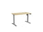 Knight's Haven Boost 1200mm x 700mm Electric Height Adjustable Single Sided Desk, Silver Powdercoat Frame, Atlantic Oak Top KG_HVBE2SSD127SAO