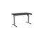 Knight's Haven Boost 1200mm x 700mm Electric Height Adjustable Single Sided Desk, Silver Powdercoat Frame, Black Top KG_HVBE2SSD127SBL
