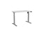 Knight's Haven Boost 1200mm x 700mm Electric Height Adjustable Single Sided Desk, Silver Powdercoat Frame, White Top KG_HVBE2SSD127SW