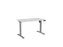 Knight's Haven Boost 1200mm x 700mm Electric Height Adjustable Single Sided Desk, Silver Powdercoat Frame, White Top KG_HVBE2SSD127SW