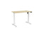 Knight's Haven Boost 1200mm x 700mm Electric Height Adjustable Single Sided Desk, White Powdercoat Frame, Atlantic Oak Top KG_HVBE2SSD127WAO
