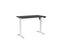 Knight's Haven Boost 1200mm x 700mm Electric Height Adjustable Single Sided Desk, White Powdercoat Frame, Black Top KG_HVBE2SSD127WBL