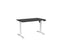 Knight's Haven Boost 1200mm x 700mm Electric Height Adjustable Single Sided Desk, White Powdercoat Frame, Black Top KG_HVBE2SSD127WBL