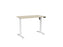 Knight's Haven Boost 1200mm x 700mm Electric Height Adjustable Single Sided Desk, White Powdercoat Frame, Nordic Maple Top KG_HVBE2SSD127WNM